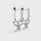 Emerald Cut Lab Diamond Butterfly Earrings