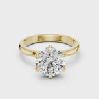 Round Solitaire Engagement Ring With Lab Diamond