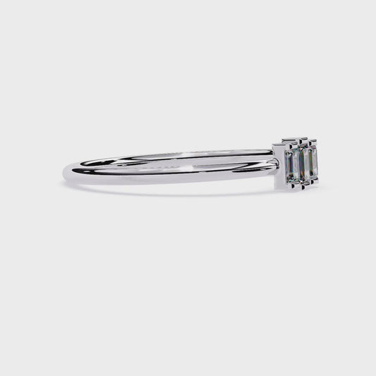 Round Cut lab Diamond Half Eternity Band
