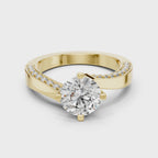 1.50 Carat Round Diamond Solitaire Accent Engagement RIng