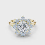2 Carat Flora Round Diamond Engagement Ring