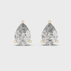 3.50 Carat Pear Cut Lab Diamond Stud Earrings