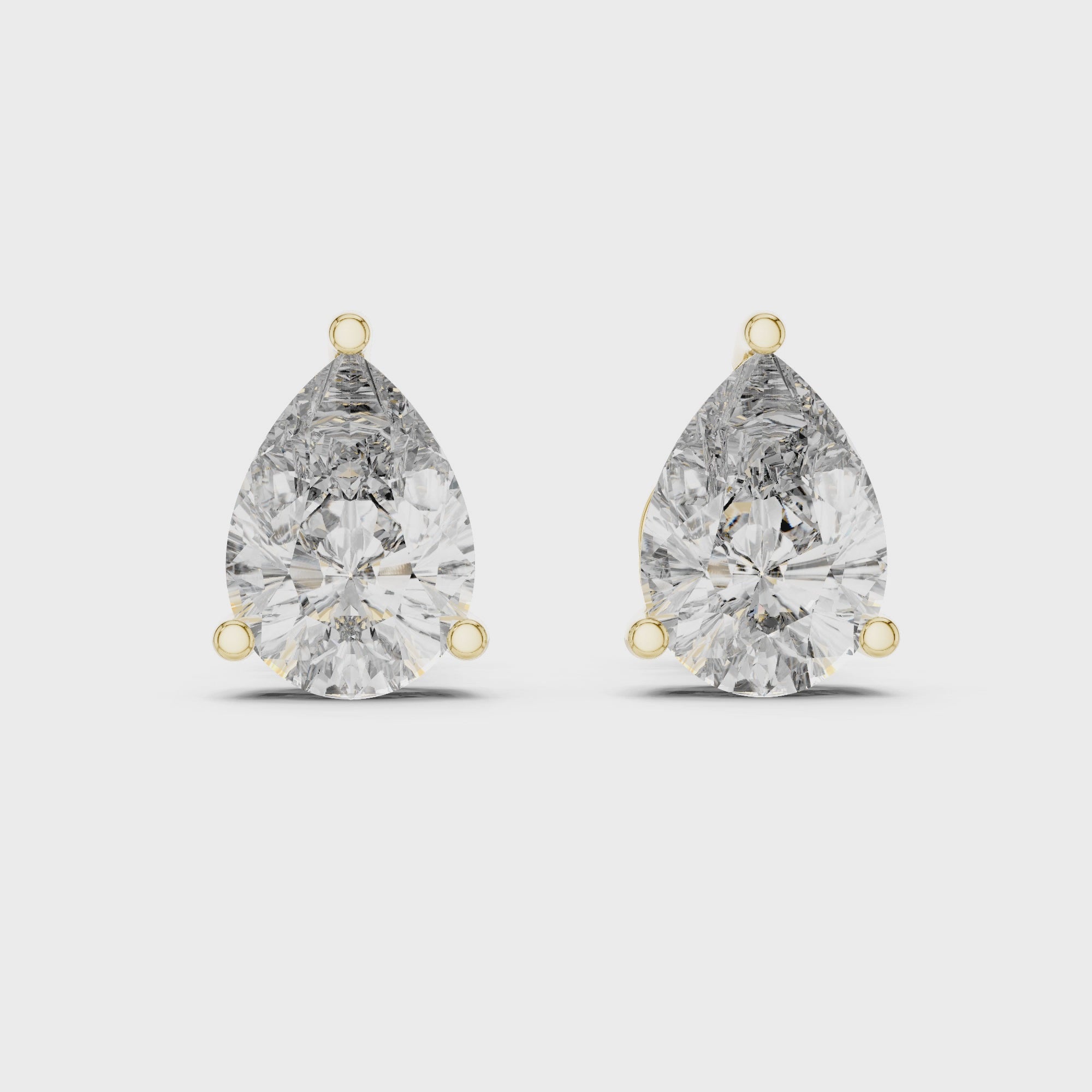 3.50 Carat Pear Cut Lab Diamond Stud Earrings