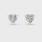 1.50 Carat Heart Cut Lab Diamond Stud Earrings