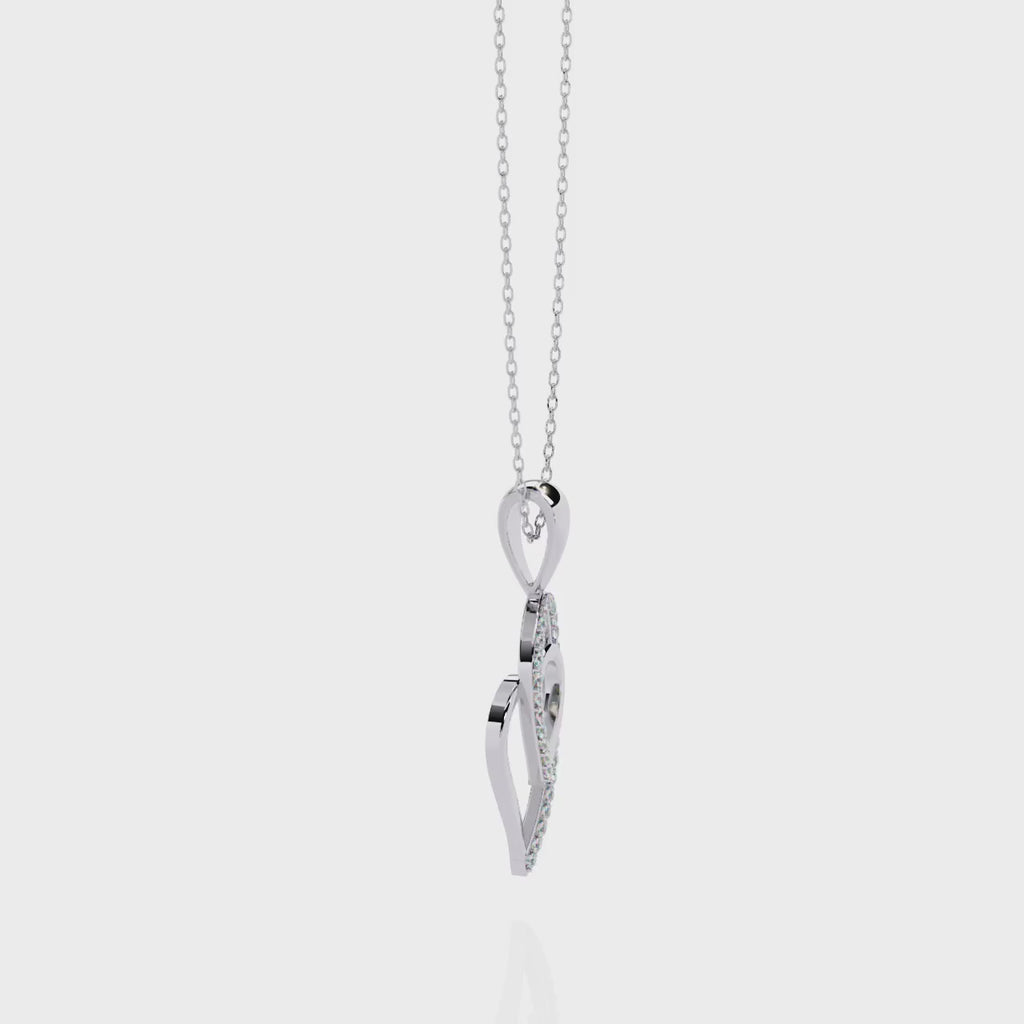 Round Cut Lab Diamond Heart Pendant