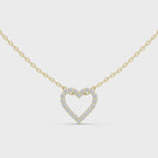 Heart Shape Round Cut Lab Diamond Pendant