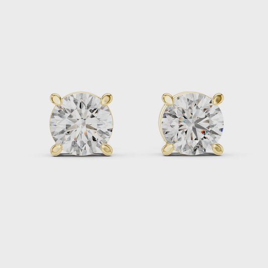 2.50 Carat Round Lab Diamond Stud Earrings