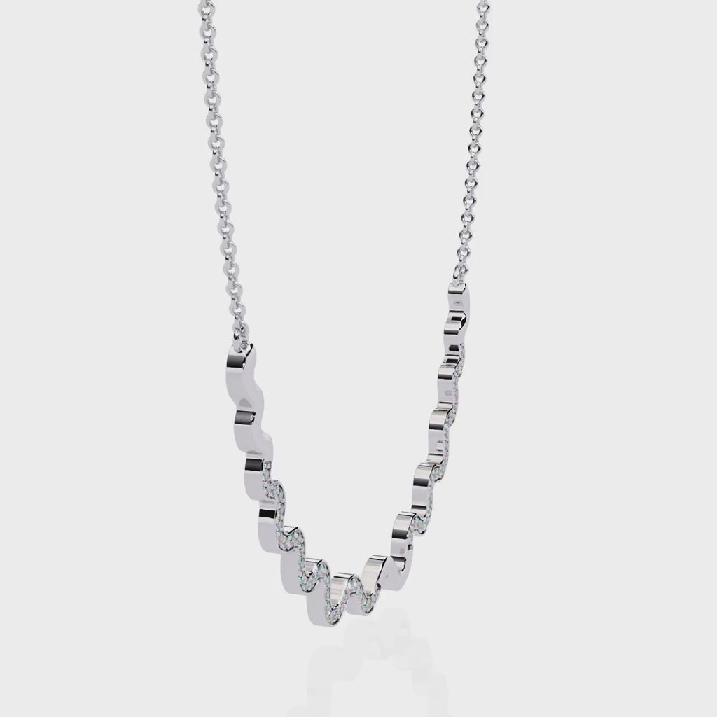 Round Shaped Lab Diamond Twisted Necklace