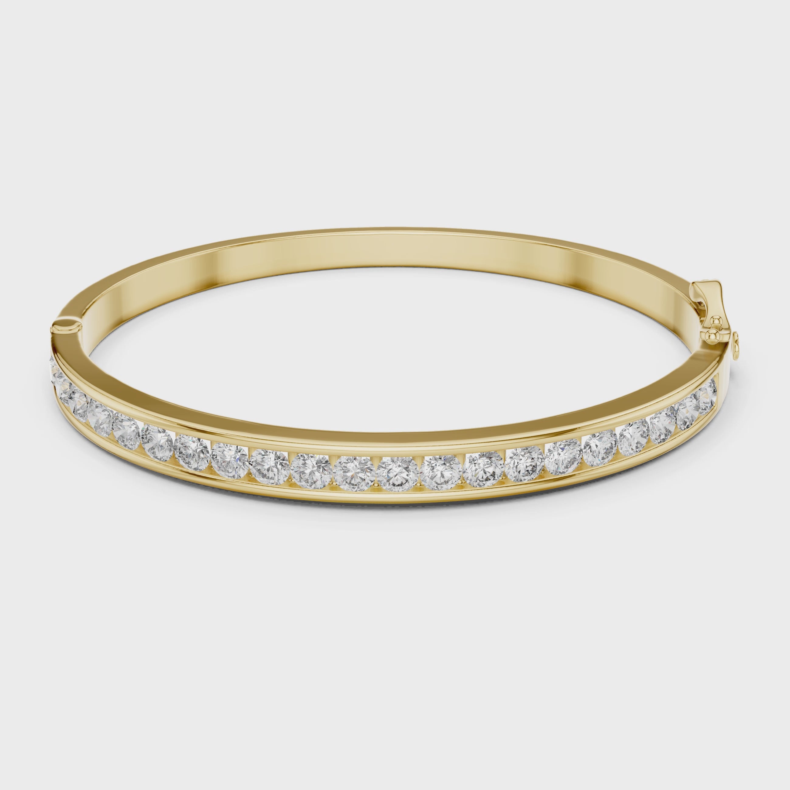 Channel Set Round Lab Diamond Bracelet