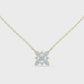 Round Lab Diamond Studded Flower Pendant