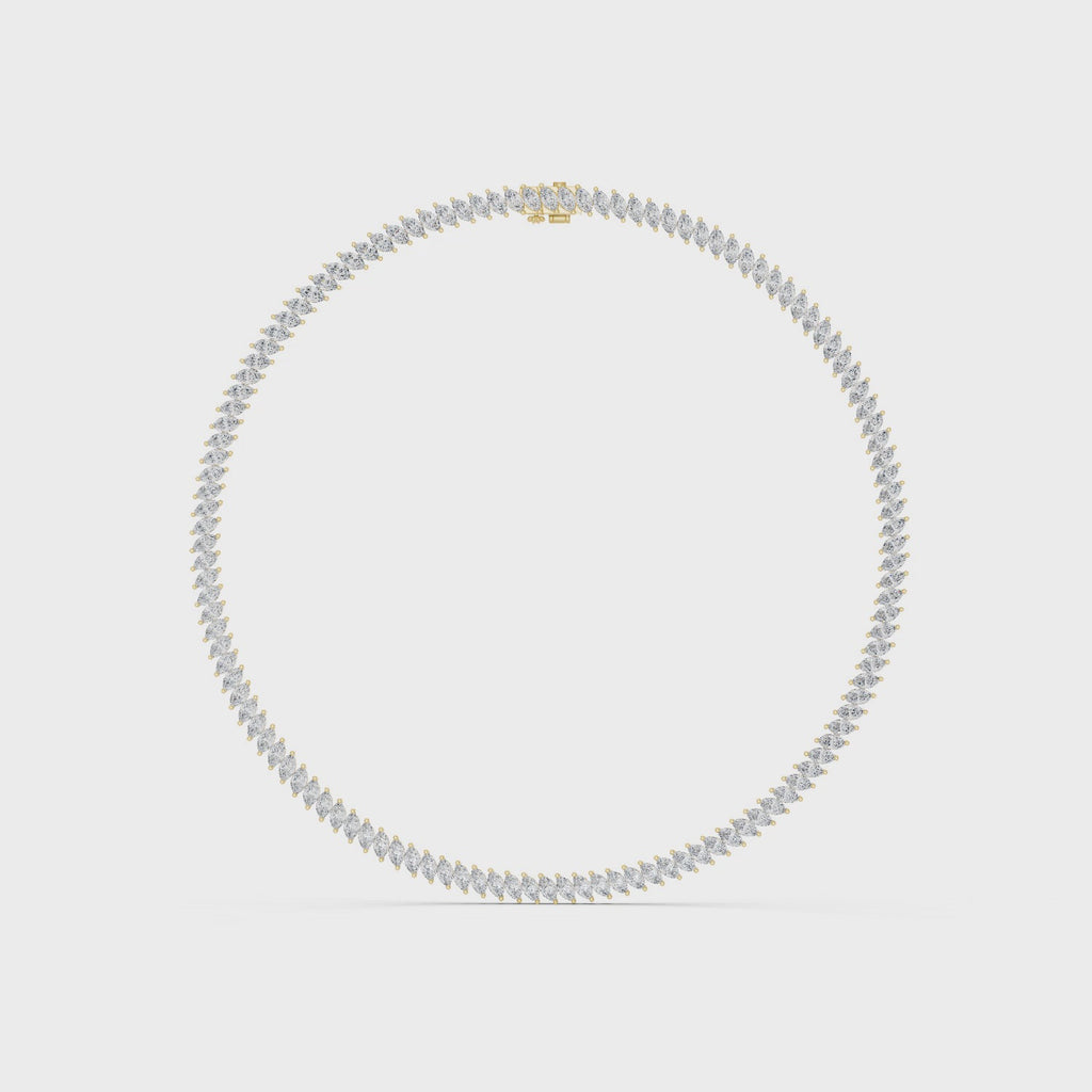 Multiple Marquise Diamond Fancy Tennis Necklace