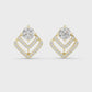 Unique Round Cut Diamond Drop Earrings
