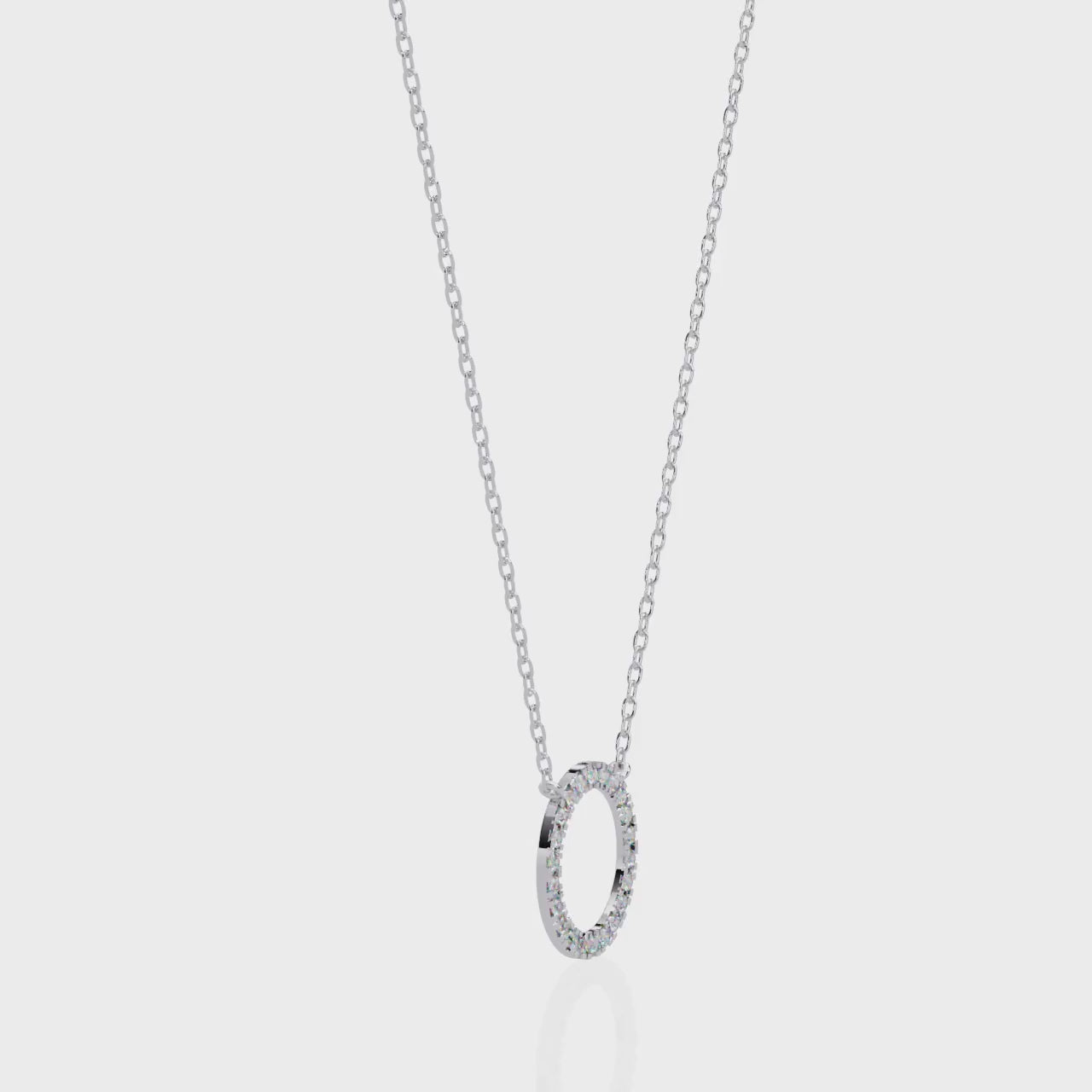 Round Cut Lab Diamond Circle Pendant