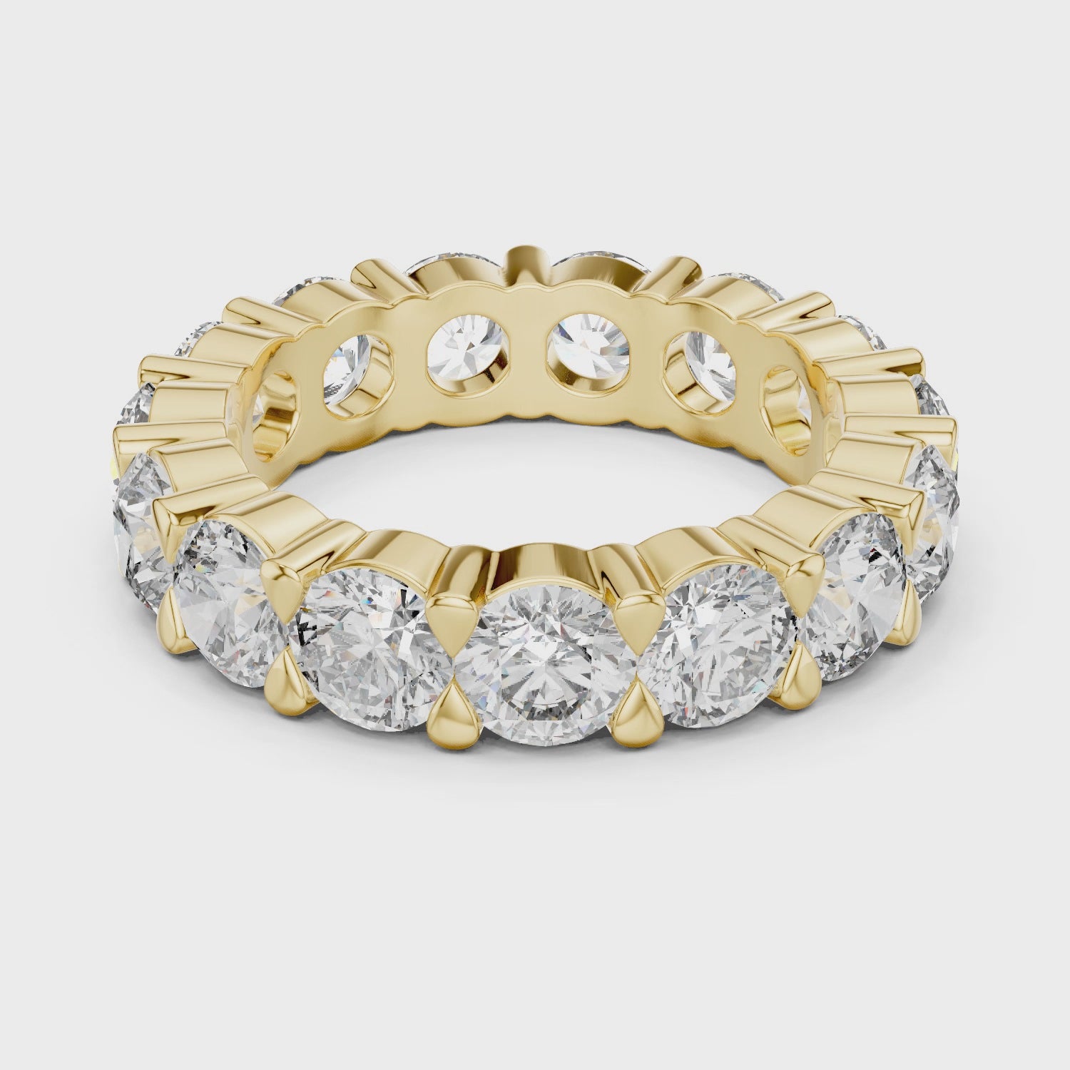 Round Cut Lab Grown Diamond Eternity band