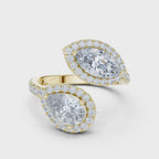 Marquise And Pear Diamond Toi Et Moi Engagement Ring