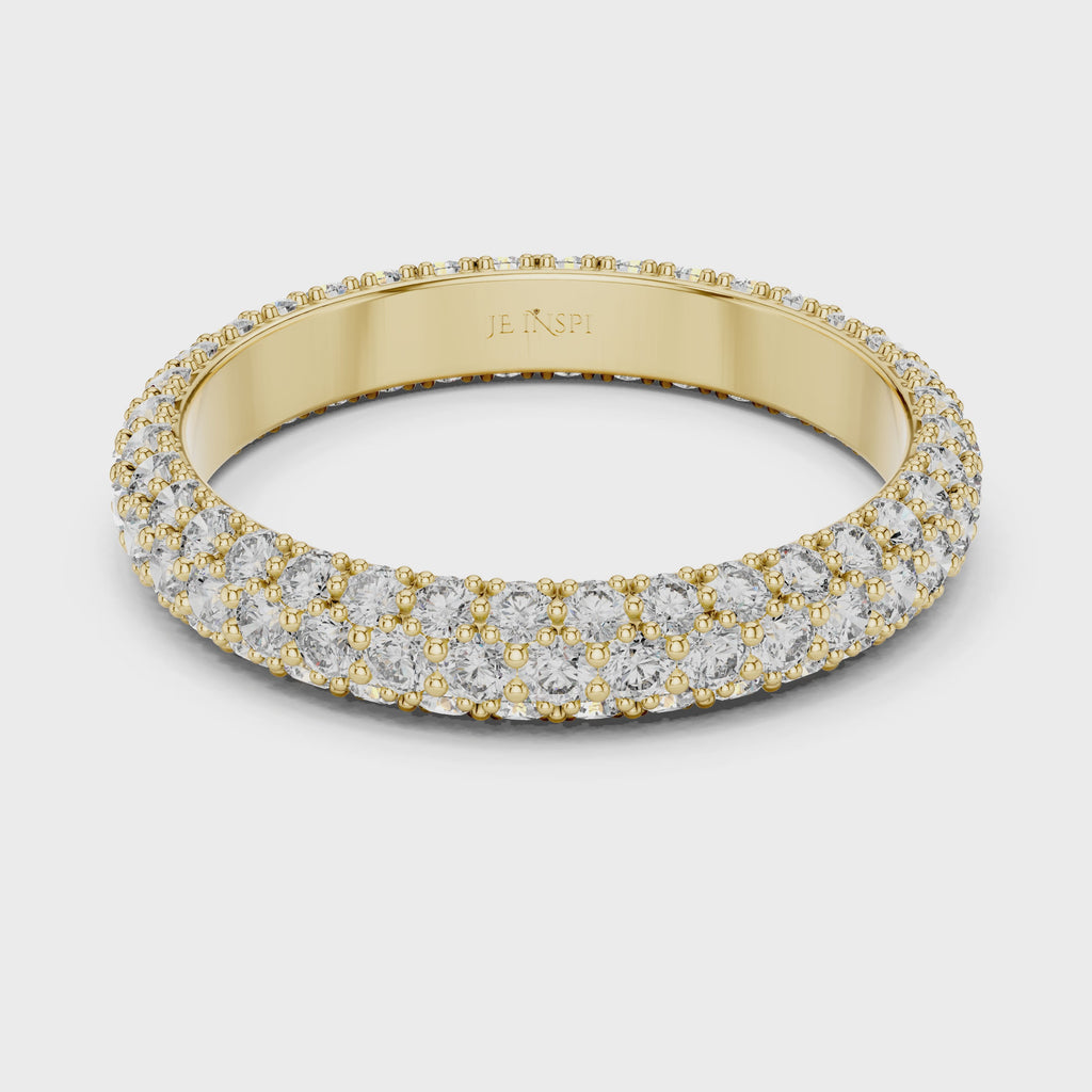 Multiple Round Lab Diamond Eternity Wedding Band