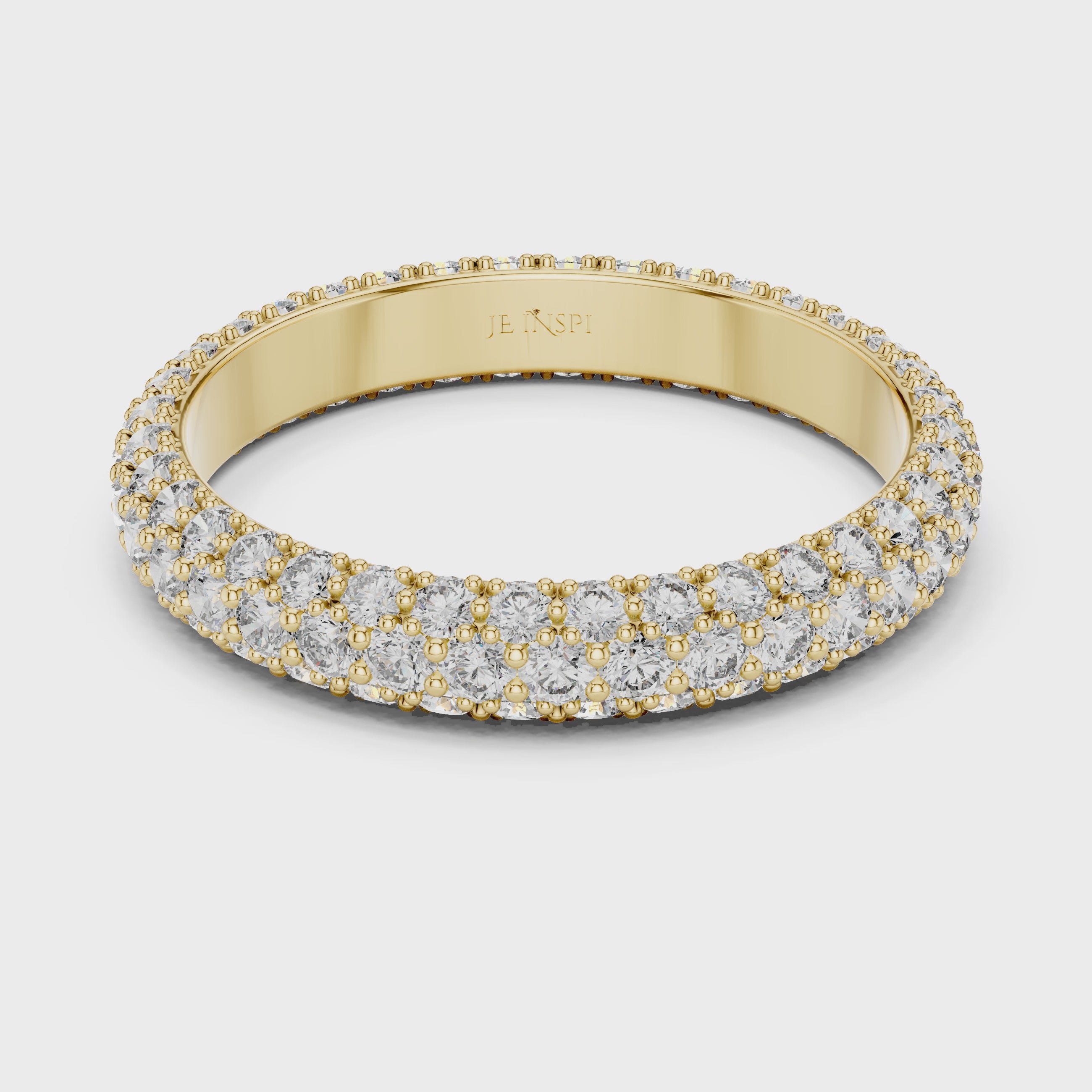 Multiple Round Lab Diamond Eternity Wedding Band