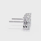 Marquise Cut Lab Diamond Floral Stud Earrings