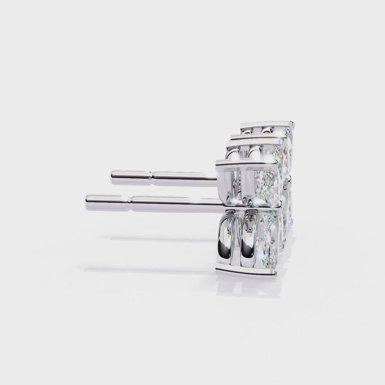 Marquise Cut Lab Diamond Floral Stud Earrings