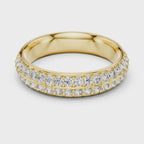 Classic Round Diamond Pave Set Wedding Band