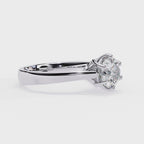 Round Cut Lab Diamond Solitaire Engagement Ring