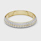 Double Row Round Lab Diamond Wedding Band