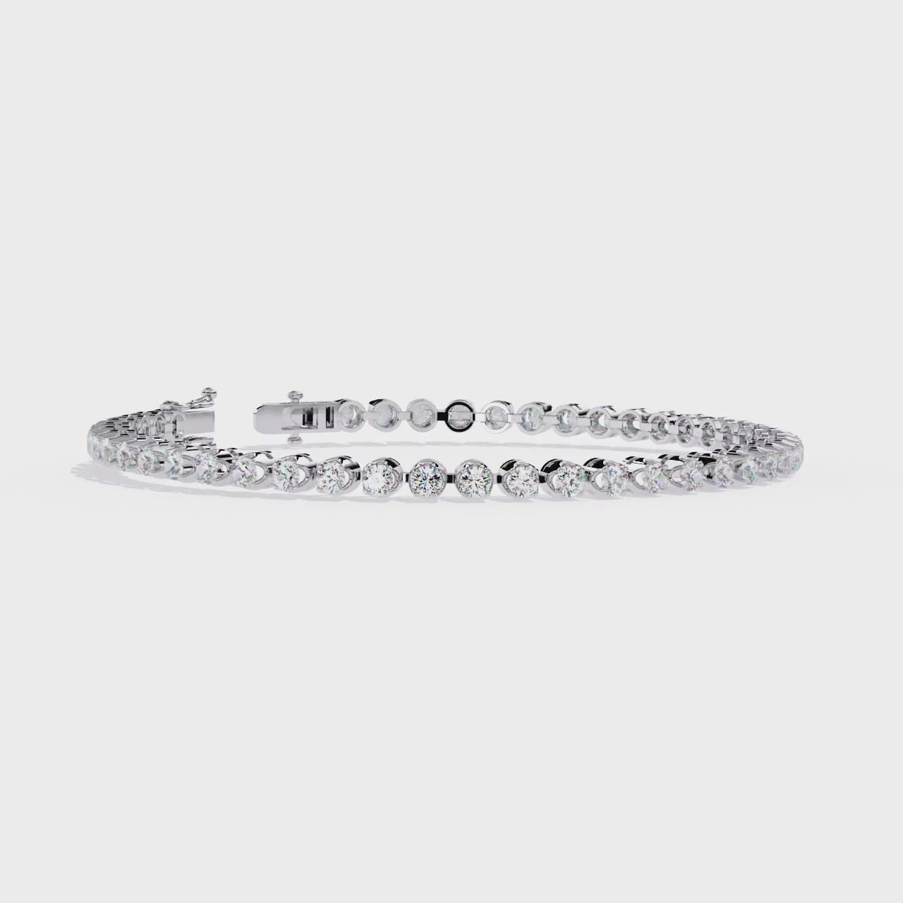 Multiple Round Cut Lab Diamond Tennis Bracelet