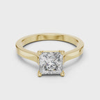 1 Carat Princess Cut Lab Diamond Solitaire Ring