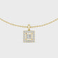 Princess Cut Lab Diamond Halo Pendant