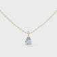 1 Carat Pear Cut Lab Diamond Solitaire Pendant
