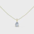 1 Carat Pear Cut Lab Diamond Solitaire Pendant