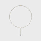 Round Cut Lab Diamond Drop Necklace