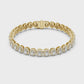Halo Radiant Cut Lab Diamond Bracelet