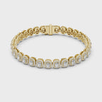 Halo Radiant Cut Lab Diamond Bracelet