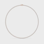 Multiple Round Diamond Majestic Tennis Necklace