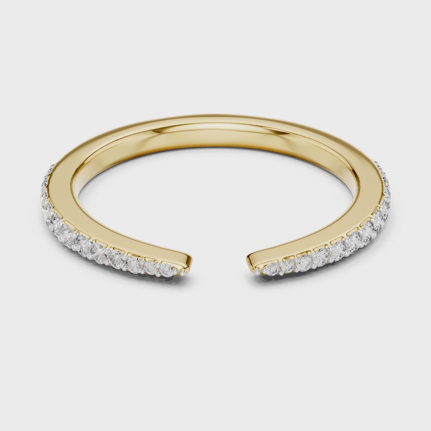 Round Cut Open Claw Diamond Engagement Ring