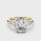 Oval Cut Lab Diamond Three Stone Engagement Ring