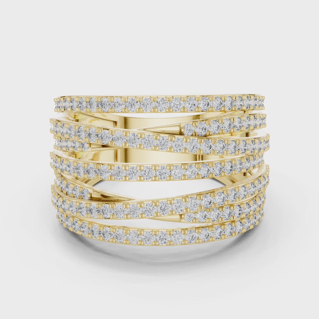 Vintage Style Multiple Shank Diamond Engagement Ring