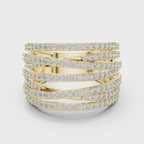 Vintage Style Multiple Shank Diamond Engagement Ring