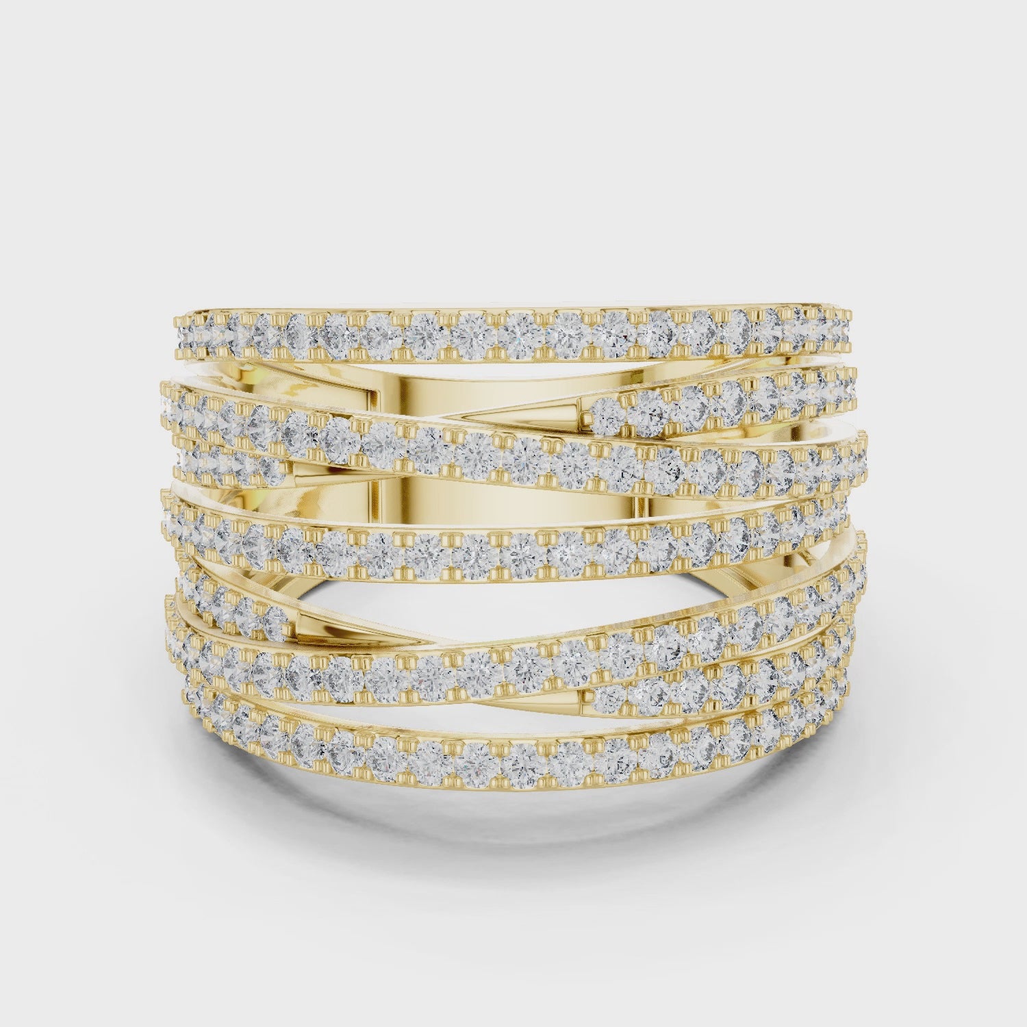 Vintage Style Multiple Shank Diamond Engagement Ring