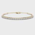 Classic Chain Bangle With Round Diamond