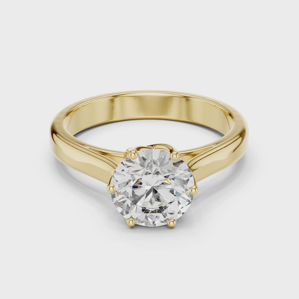 Round Cut 1 Carat Solitaire Diamond Engagement Ring