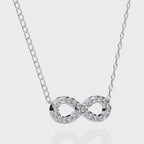 Round Cut Lab Diamond Infinity Shape Pendant