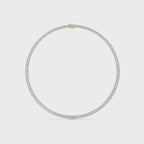 Emerald Diamond Classy Tennis Necklace