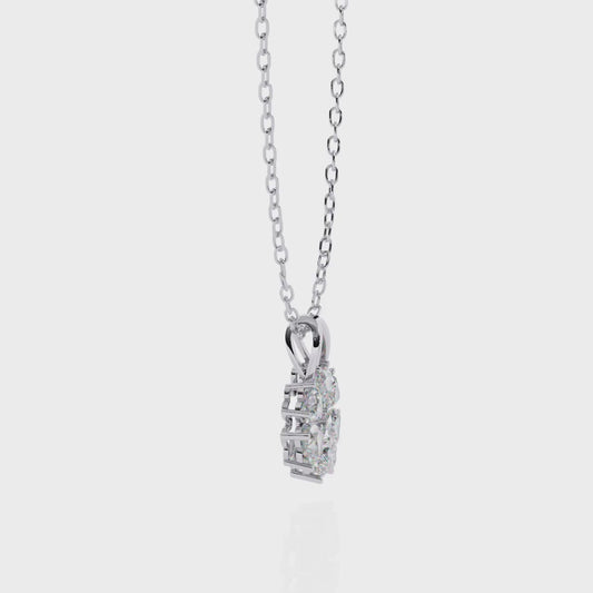 Unique Heart Shape Lab Diamond Pendant