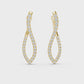 Multiple Round Shape Diamond Hoop Earrings