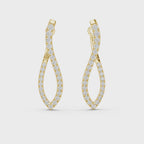 Multiple Round Shape Diamond Hoop Earrings