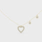 Heart Shape Round Cut lab Diamond Pendant