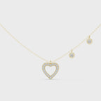 Heart Shape Round Cut lab Diamond Pendant