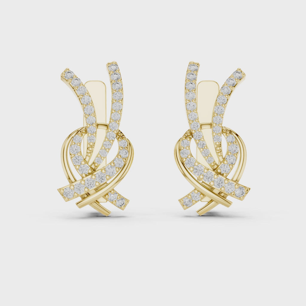 Luxury Round Cut Diamond Bridal Set Earrings